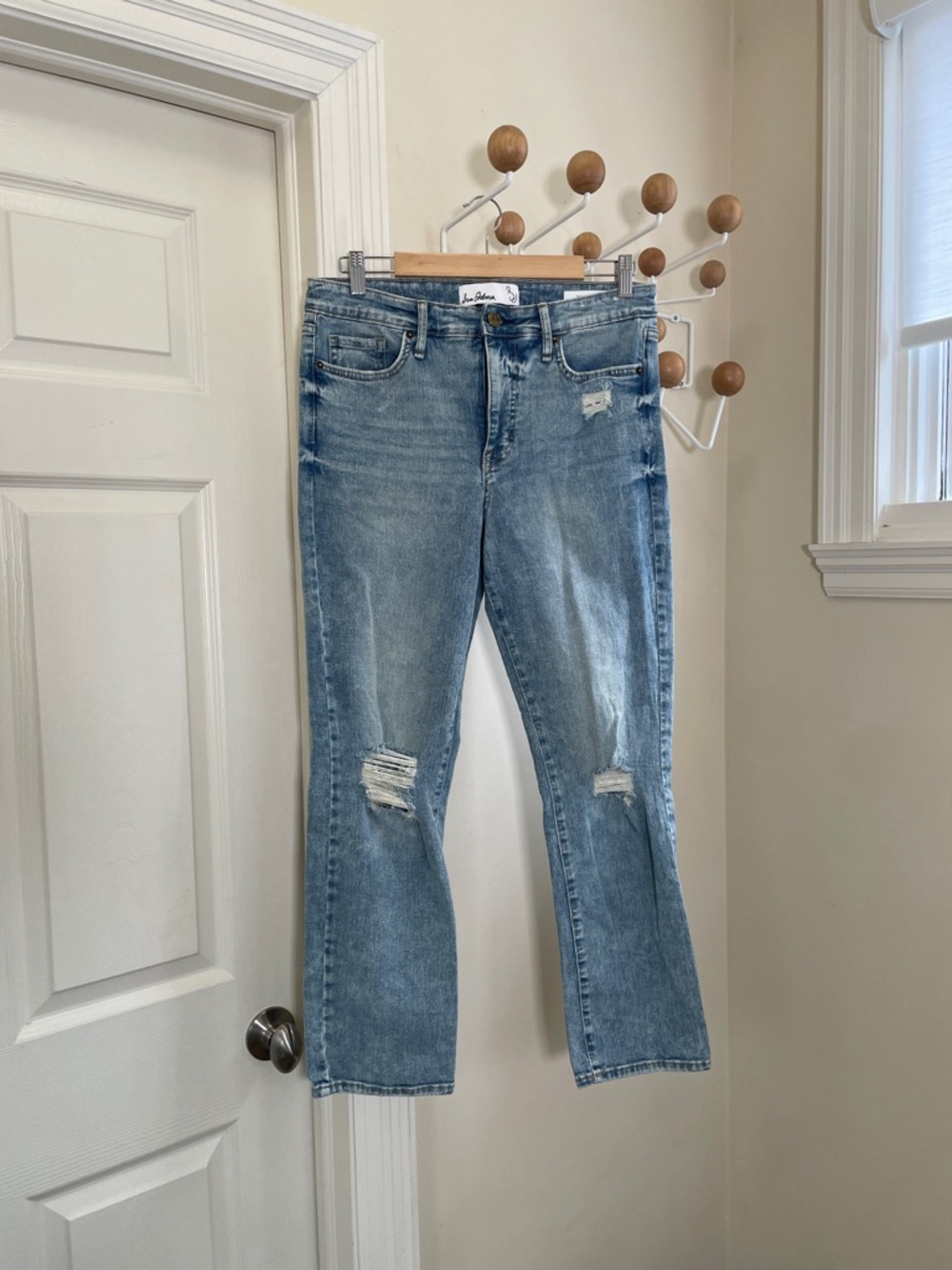 Sam Edelman - High Rise Slim Straight Denim Jeans - Blue - 30